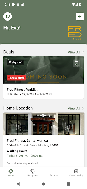 Fred Fitness Screenshot 1