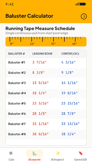 Baluster & Stair Calc Screenshot 0
