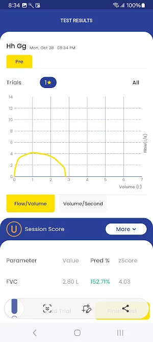 NxGen Spirometer Screenshot 2