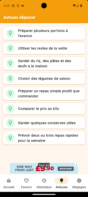 Ce midi: Que manger ? Screenshot 1