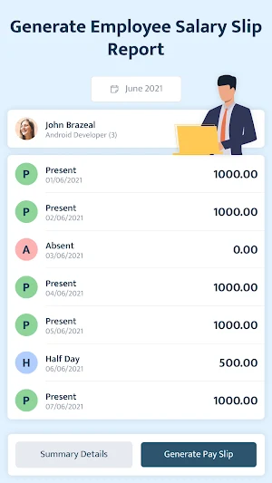 Employee Attendance Manager - Track Office Expense Screenshot 3