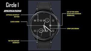 Minimalist Circle 1 Watch Face Screenshot 1