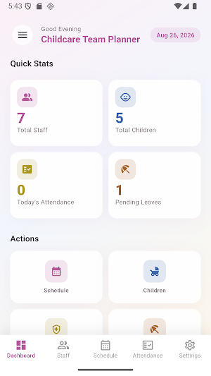 Childcare Team Planner Screenshot 0