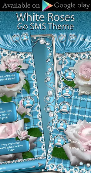 White Roses Dialer theme Screenshot 3