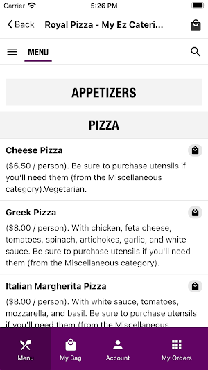 My EZ Catering Screenshot 2
