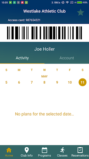 Westlake Athletic Club App Screenshot 1