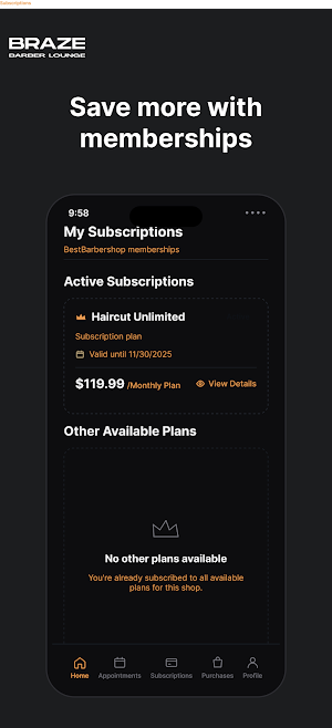 Braze Barber Lounge Screenshot 1