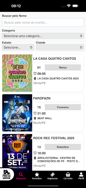 Partiu Ticket: Ingresso Fácil Screenshot 3