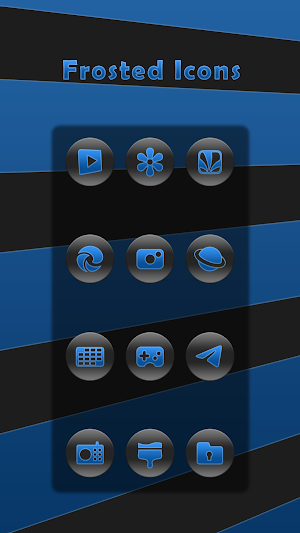 Frosted Blue On Gray Icons Screenshot 2