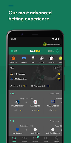 bet365 Sportsbook Screenshot 0