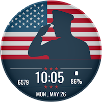 Memorial Flag Watch Face