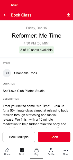 Self Love Club Pilates Studio Screenshot 2