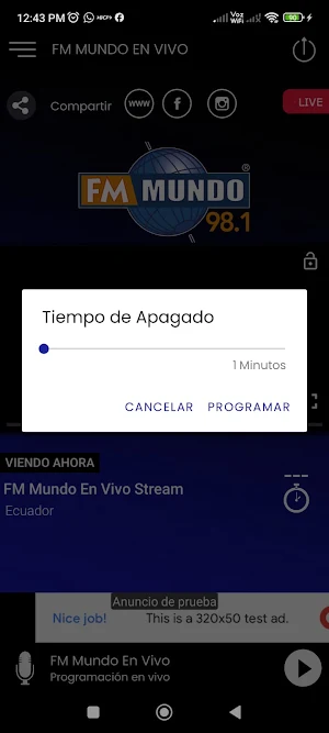 FM mundo Ecuador en vivo  98.1 Screenshot 2