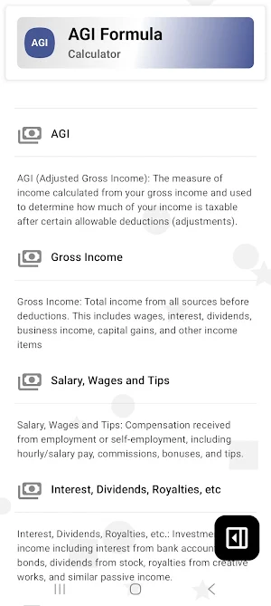 AGI Calculator Screenshot 3