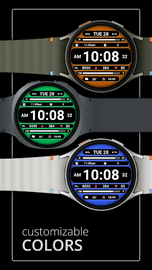 DADAM129: Digital Watch Face Screenshot 1