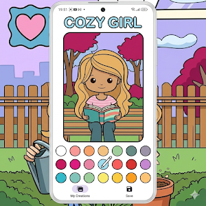 Cozy Girl: Bold Coloring Screenshot 1