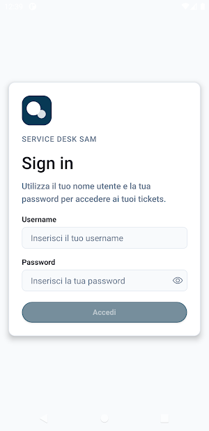 SAM Mobile App Screenshot 1