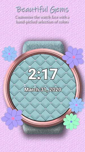 WFAM Beautiful Gems Watch Face Screenshot 1