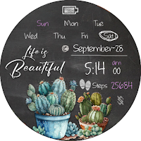 BFF111 - Blackboard Art Cactus