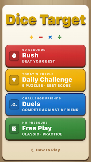 Dice Target - Math Puzzle Screenshot 0