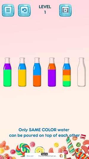 Candy Water Sort :color puzzle Screenshot 3