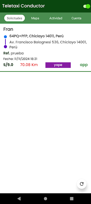Teletaxi Conductor Screenshot 0