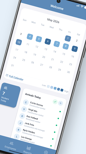 Shiftek: Work Hours Tracker Screenshot 1