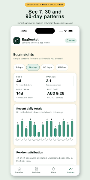 EggDocket Chicken Egg Tracker Screenshot 2
