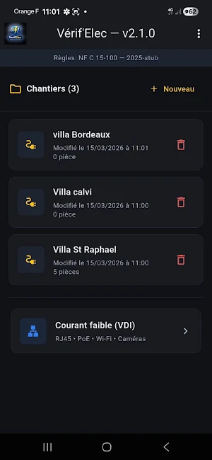 Vérif'Elec - NF C 15-100 Screenshot 1