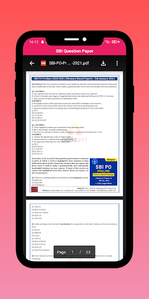 SBI PO Exam Question Papers Screenshot 2