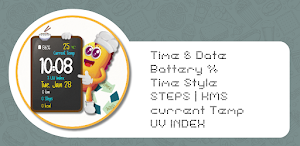 Orange Animated Watch Face Screenshot 1