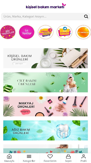 Kişisel Bakım Marketi Screenshot 0