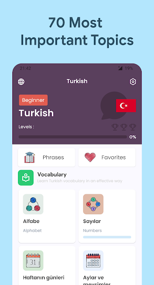 Learn Turkish for beginners Screenshot 1