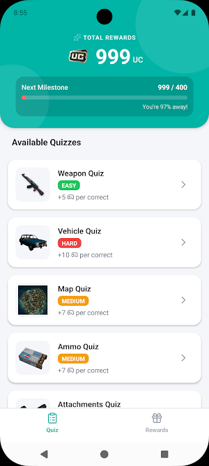 UC Quiz Reward - Earn UC Screenshot 0