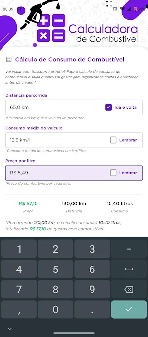 Calculadora de Combustível Screenshot 3