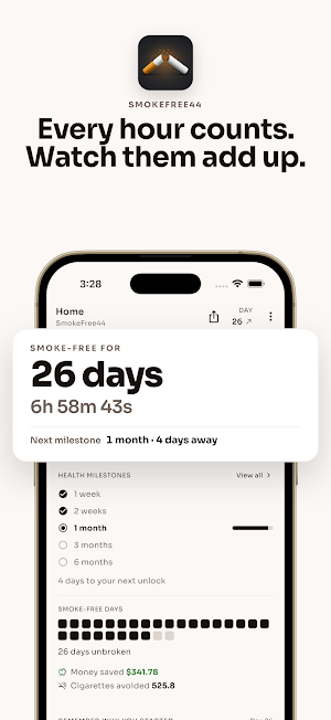 Quit Smoking - SmokeFree44 Screenshot 0