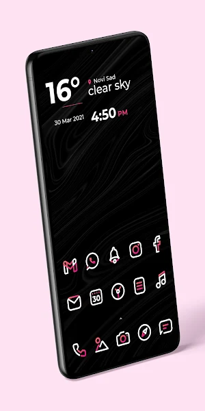 Aline Pink: linear icon pack Screenshot 2