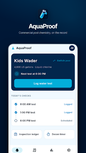 AquaProof: Commercial Pool Log Screenshot 0