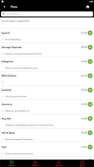 Avanti Pizza Screenshot 2