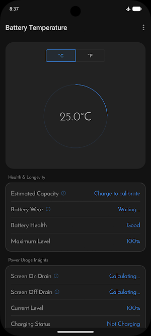 Battery Health & Temperature Screenshot 2