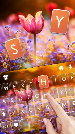 Sunshine Flowers Keyboard Background Screenshot 1