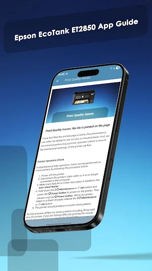 Epson EcoTank ET2850 App Guide Screenshot 1