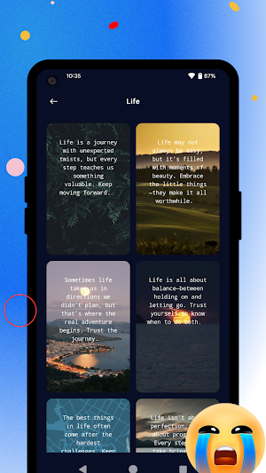 Emotion Quote Box Screenshot 2