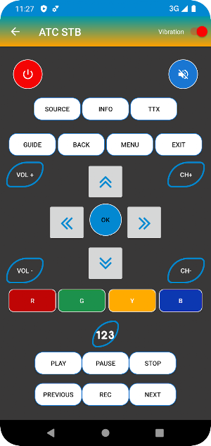 Remote control for ATC STB Screenshot 1