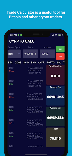 Crypto Calculator: Track Trade Screenshot 0