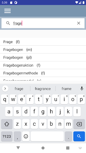 German Article Finder Screenshot 2