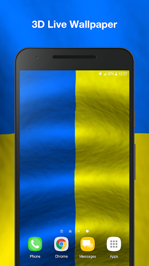 3d Ukraine Flag Live Wallpaper Screenshot 0