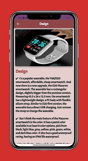 Y68 Plus smart watch Guide Screenshot 2