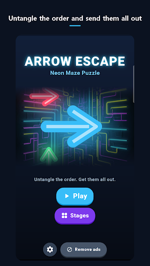 Arrow Escape: Neon Maze Puzzle Screenshot 0