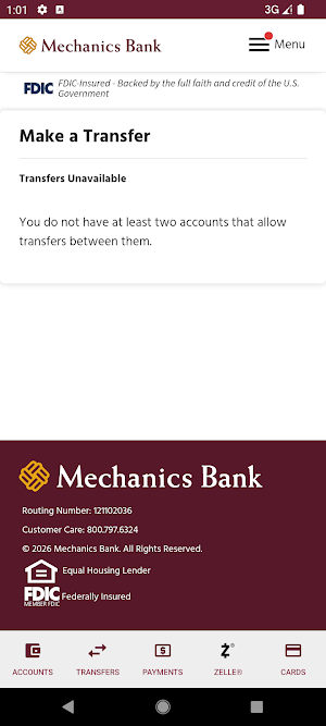 Mechanics Bank Mobile Plus Screenshot 3